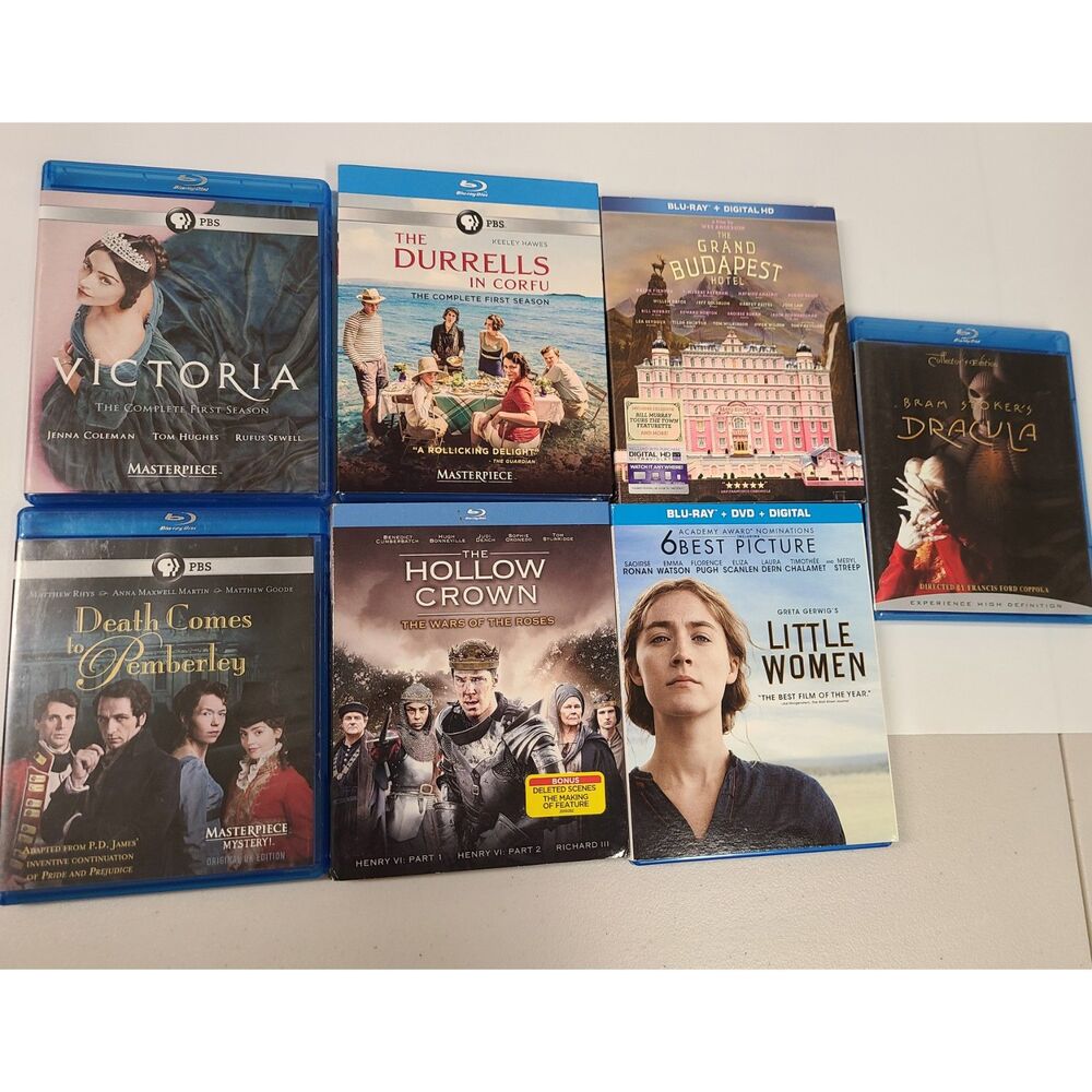 Costume Drama Blu-Ray Lot Victoria Little Women Grand Budapest Hotel Dracula PBS